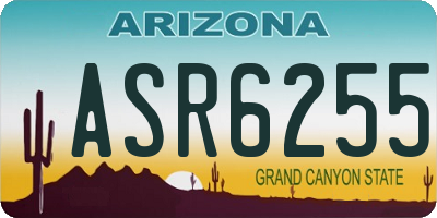 AZ license plate ASR6255