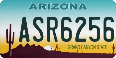 AZ license plate ASR6256