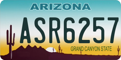AZ license plate ASR6257