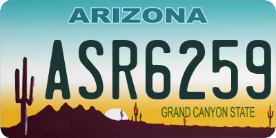 AZ license plate ASR6259