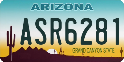 AZ license plate ASR6281
