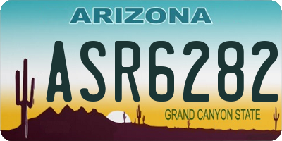 AZ license plate ASR6282