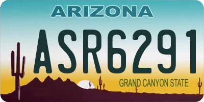 AZ license plate ASR6291