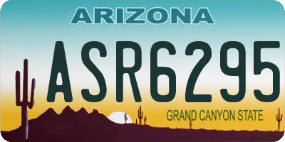 AZ license plate ASR6295