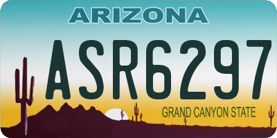 AZ license plate ASR6297