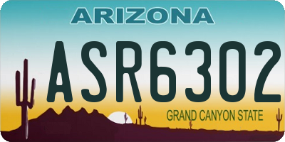 AZ license plate ASR6302