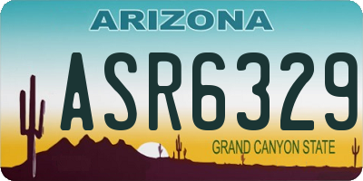 AZ license plate ASR6329