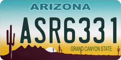 AZ license plate ASR6331