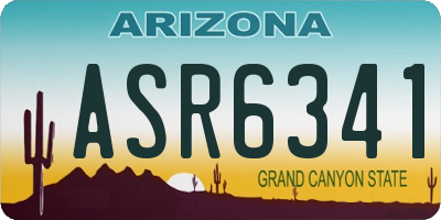 AZ license plate ASR6341