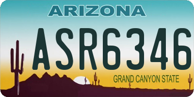 AZ license plate ASR6346