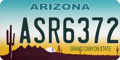 AZ license plate ASR6372