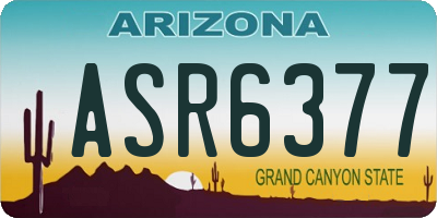 AZ license plate ASR6377