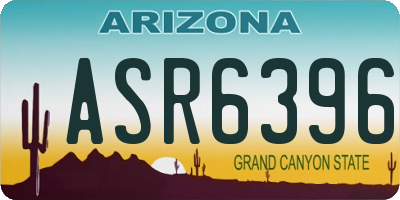AZ license plate ASR6396