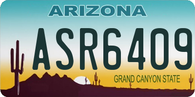 AZ license plate ASR6409