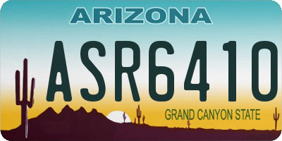 AZ license plate ASR6410