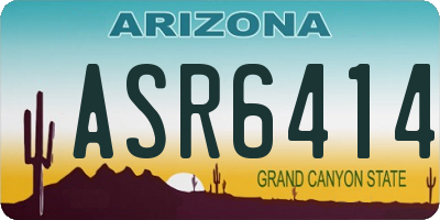 AZ license plate ASR6414