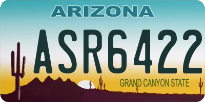 AZ license plate ASR6422