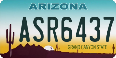 AZ license plate ASR6437