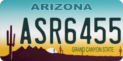 AZ license plate ASR6455