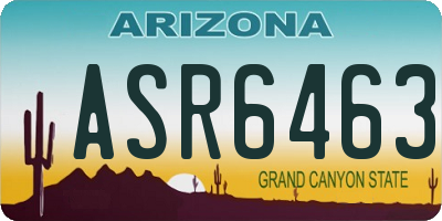 AZ license plate ASR6463