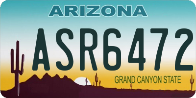 AZ license plate ASR6472
