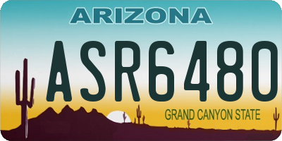 AZ license plate ASR6480