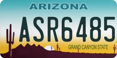 AZ license plate ASR6485