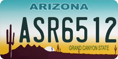 AZ license plate ASR6512