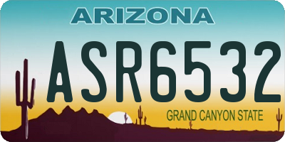 AZ license plate ASR6532