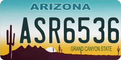 AZ license plate ASR6536