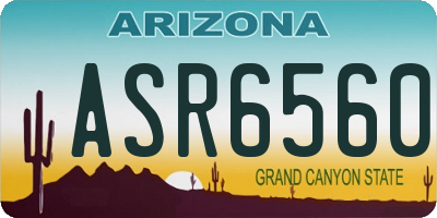AZ license plate ASR6560