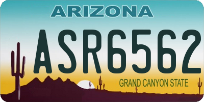 AZ license plate ASR6562