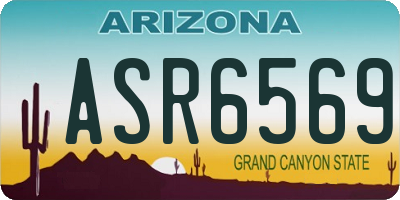 AZ license plate ASR6569