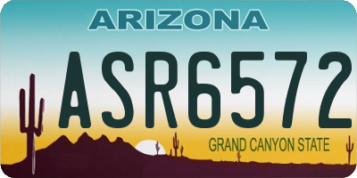 AZ license plate ASR6572