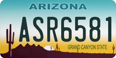 AZ license plate ASR6581