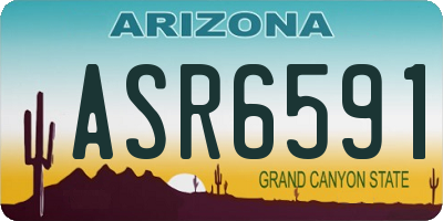 AZ license plate ASR6591