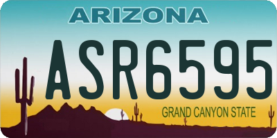 AZ license plate ASR6595