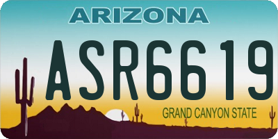 AZ license plate ASR6619