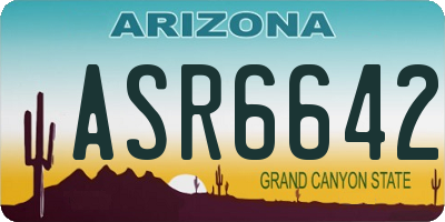 AZ license plate ASR6642