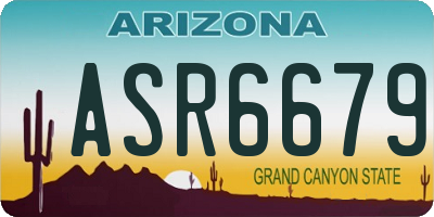 AZ license plate ASR6679