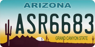AZ license plate ASR6683