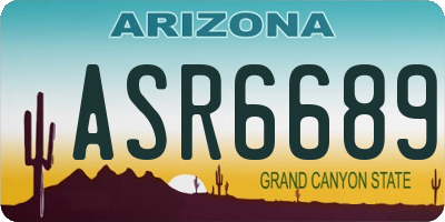 AZ license plate ASR6689