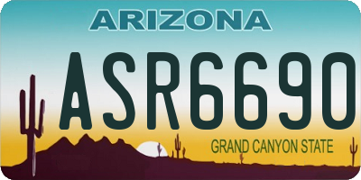 AZ license plate ASR6690