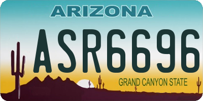 AZ license plate ASR6696