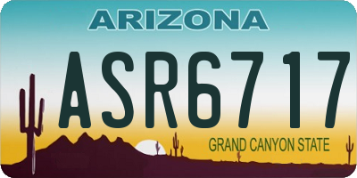 AZ license plate ASR6717