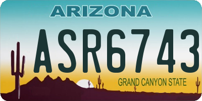 AZ license plate ASR6743