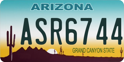 AZ license plate ASR6744