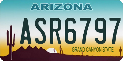 AZ license plate ASR6797