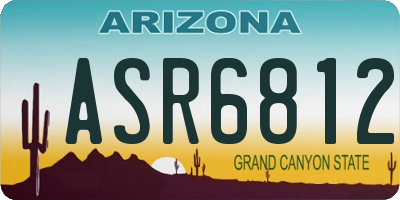 AZ license plate ASR6812