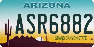 AZ license plate ASR6882